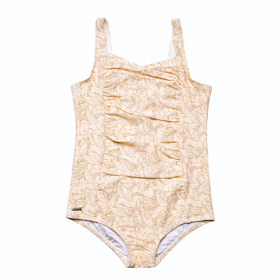 Vintage Girls 1 Piece Swimsuit | Upf + Recycled - Pegasus