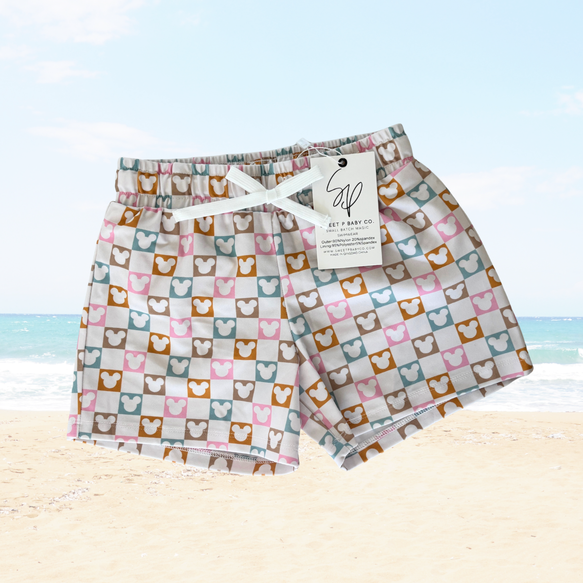 Checkered Magic Boys Swim Shorts