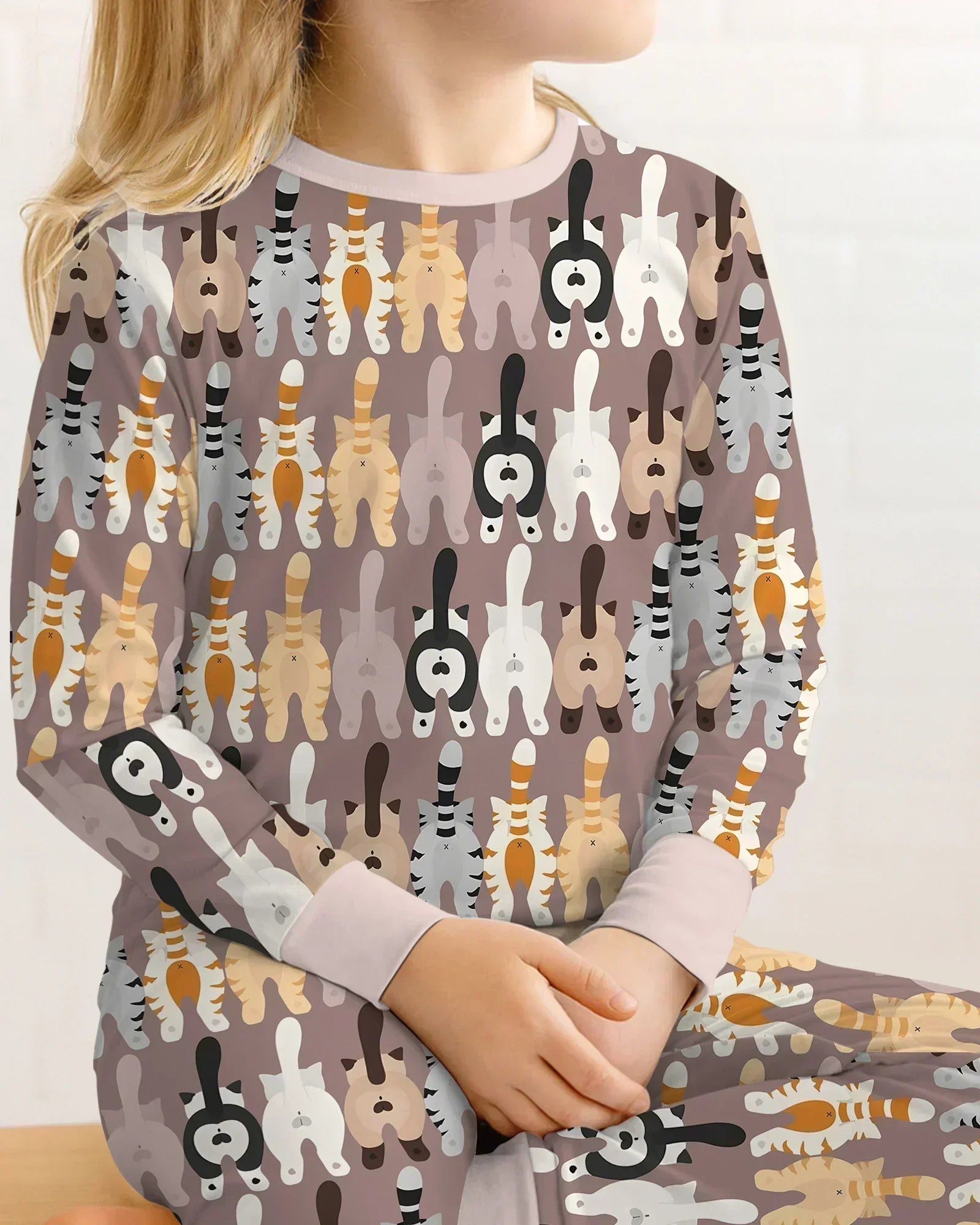Cheeky Tails Bamboo Two Piece Long Sleeve Pajama Set