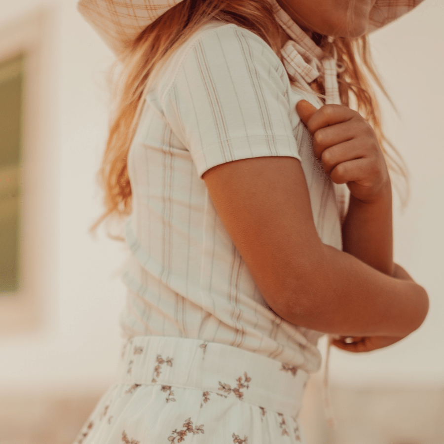 The Printed Legging - Mist Stripe