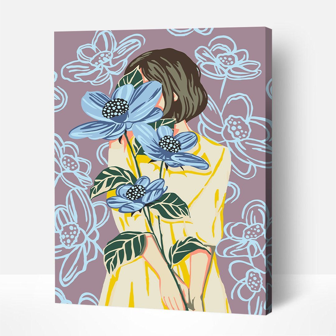 Mysterious Girl – Paint By Numbers Kit | Artwille | 14x18 Inch Canvas