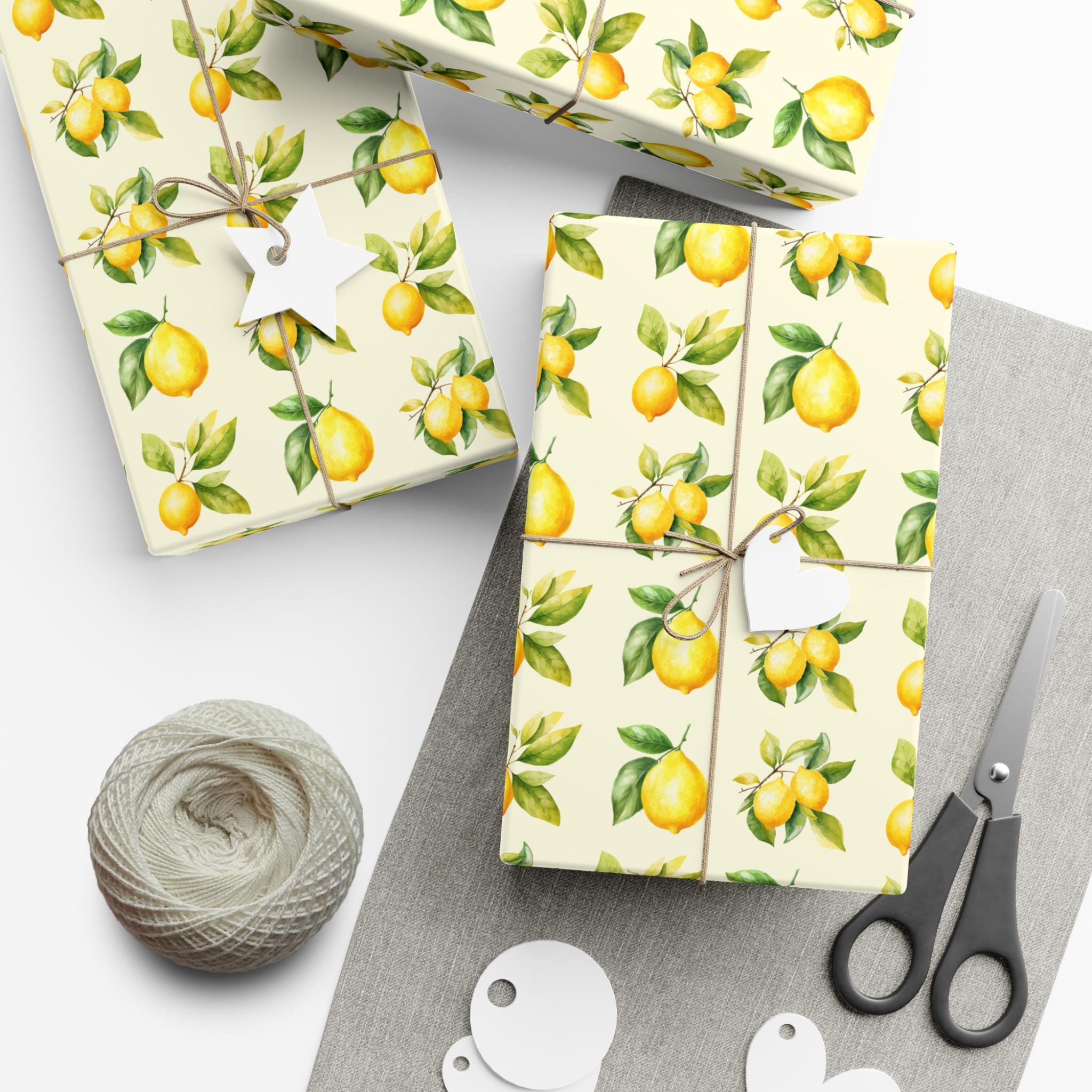 Lemon Pattern Wrapping Paper