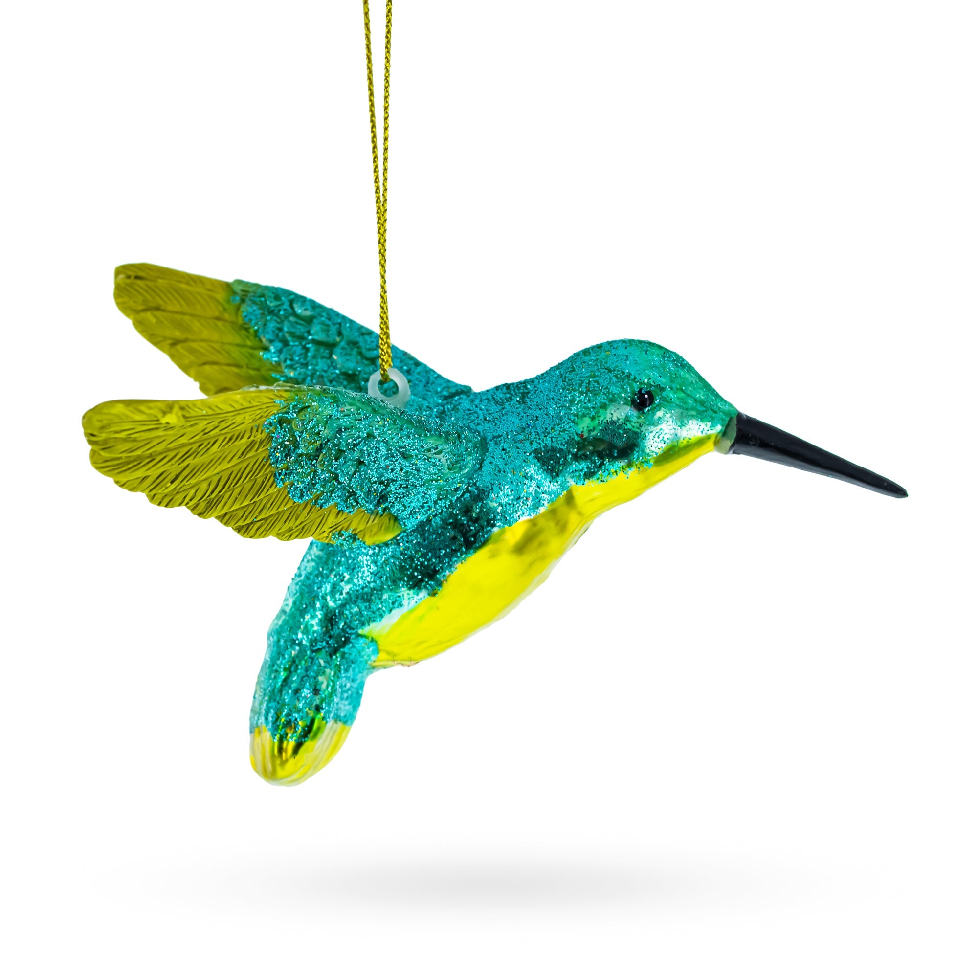 Vivid Hummingbird - Blown Glass Christmas Ornament