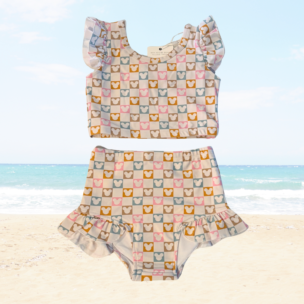 Checkered Magic Flutter Bikini