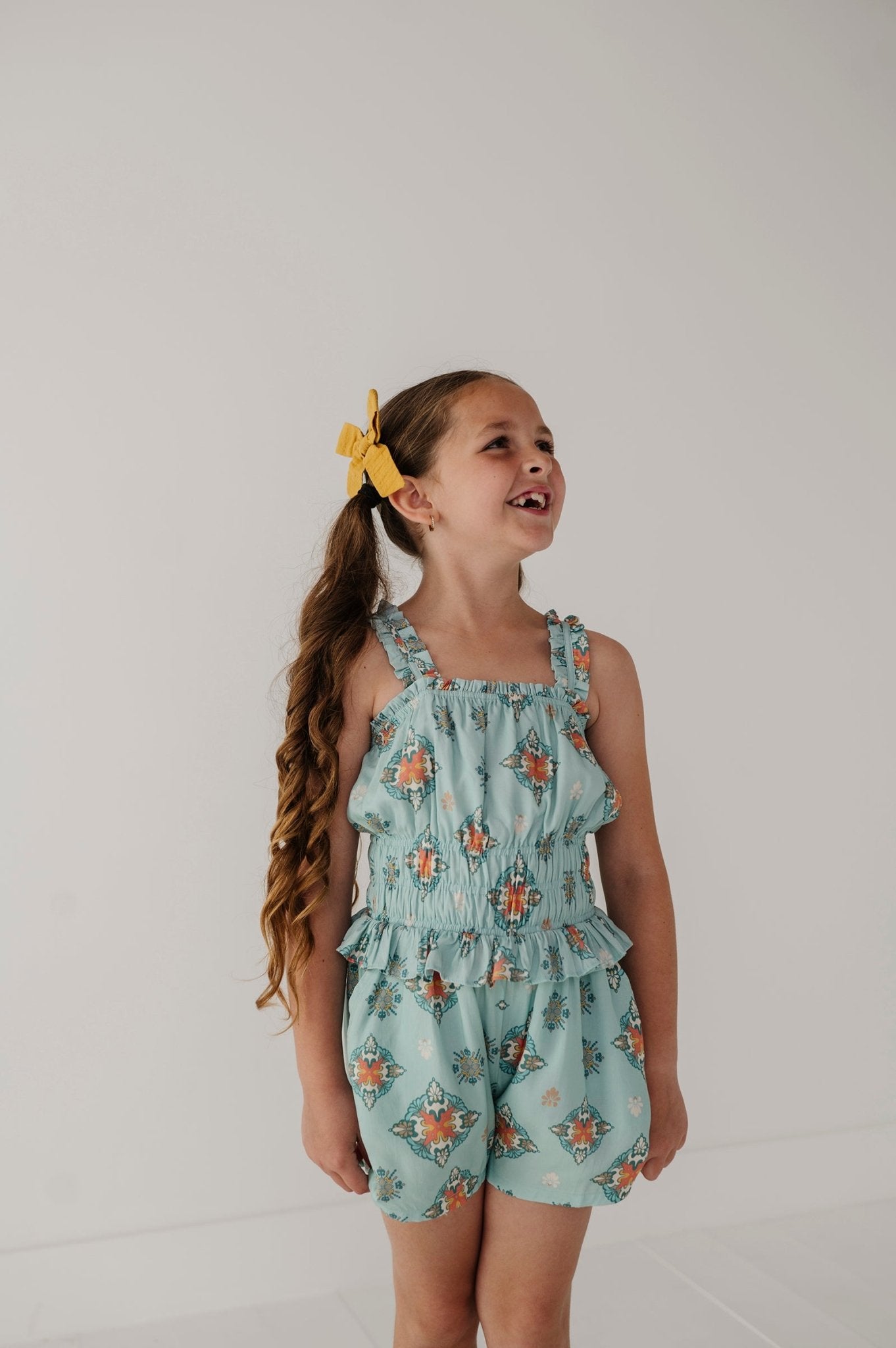 Ruffle Strap Shorts Romper