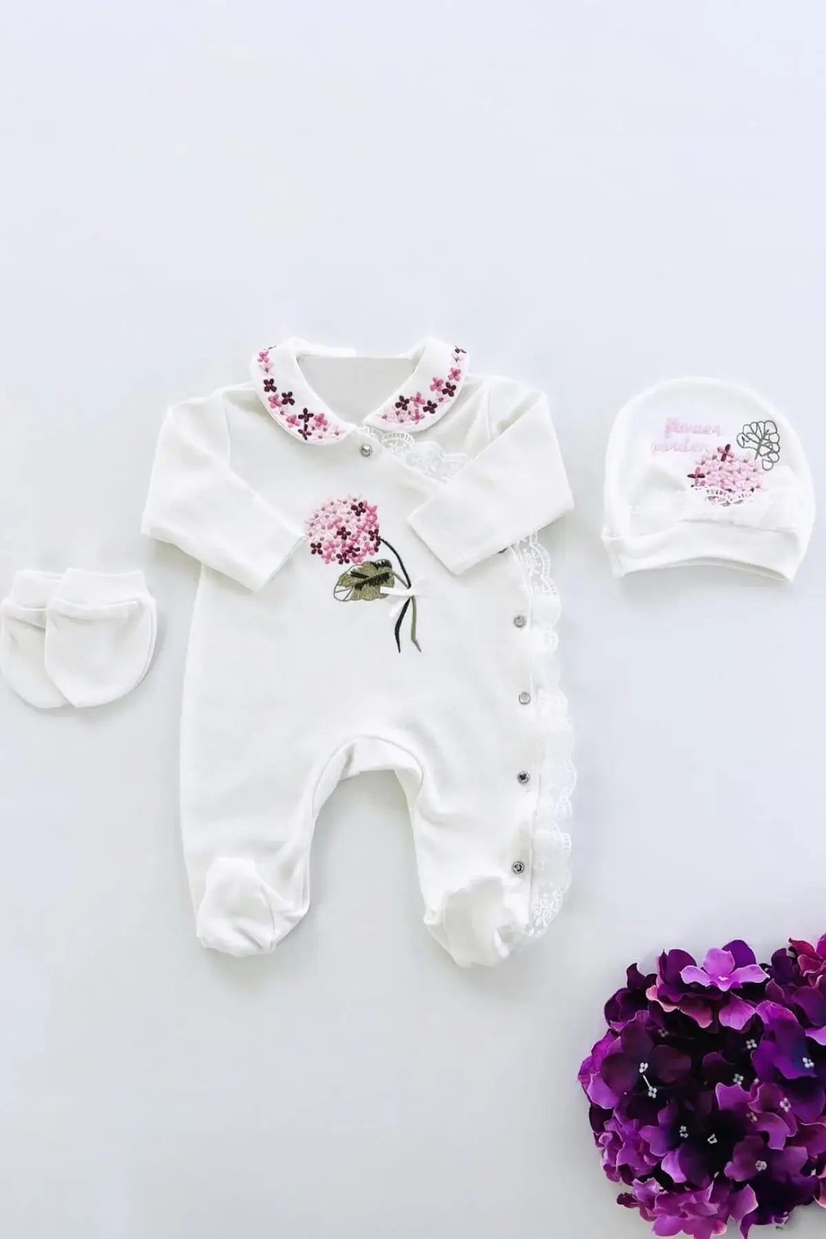 Bloom Jumpsuit Set - 3 Pcs