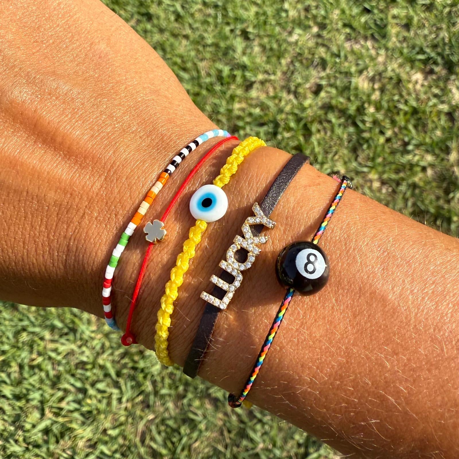 Evil Eye Braided Bead Bracelet
