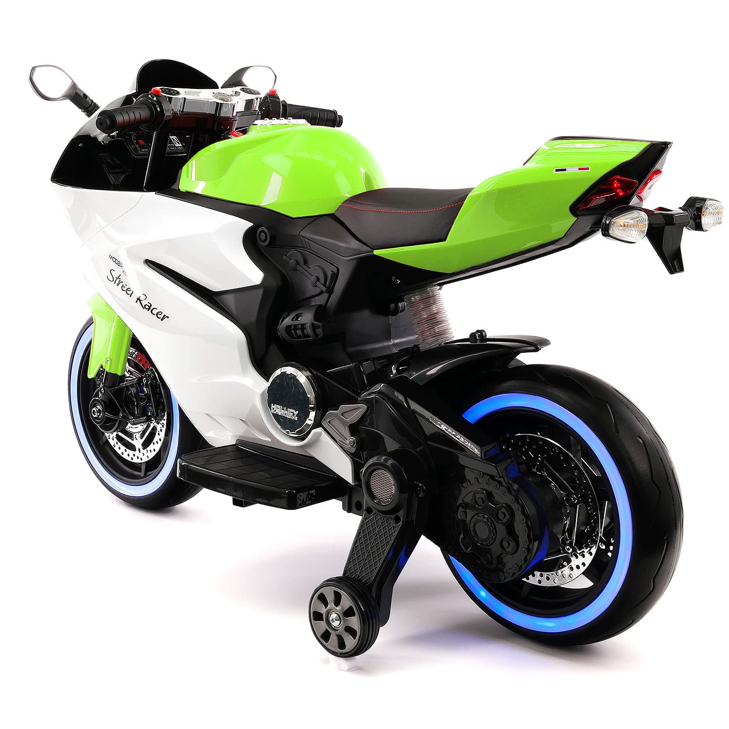 Street Racer 12v Electric Kids Ride-on Motorcycle | Green