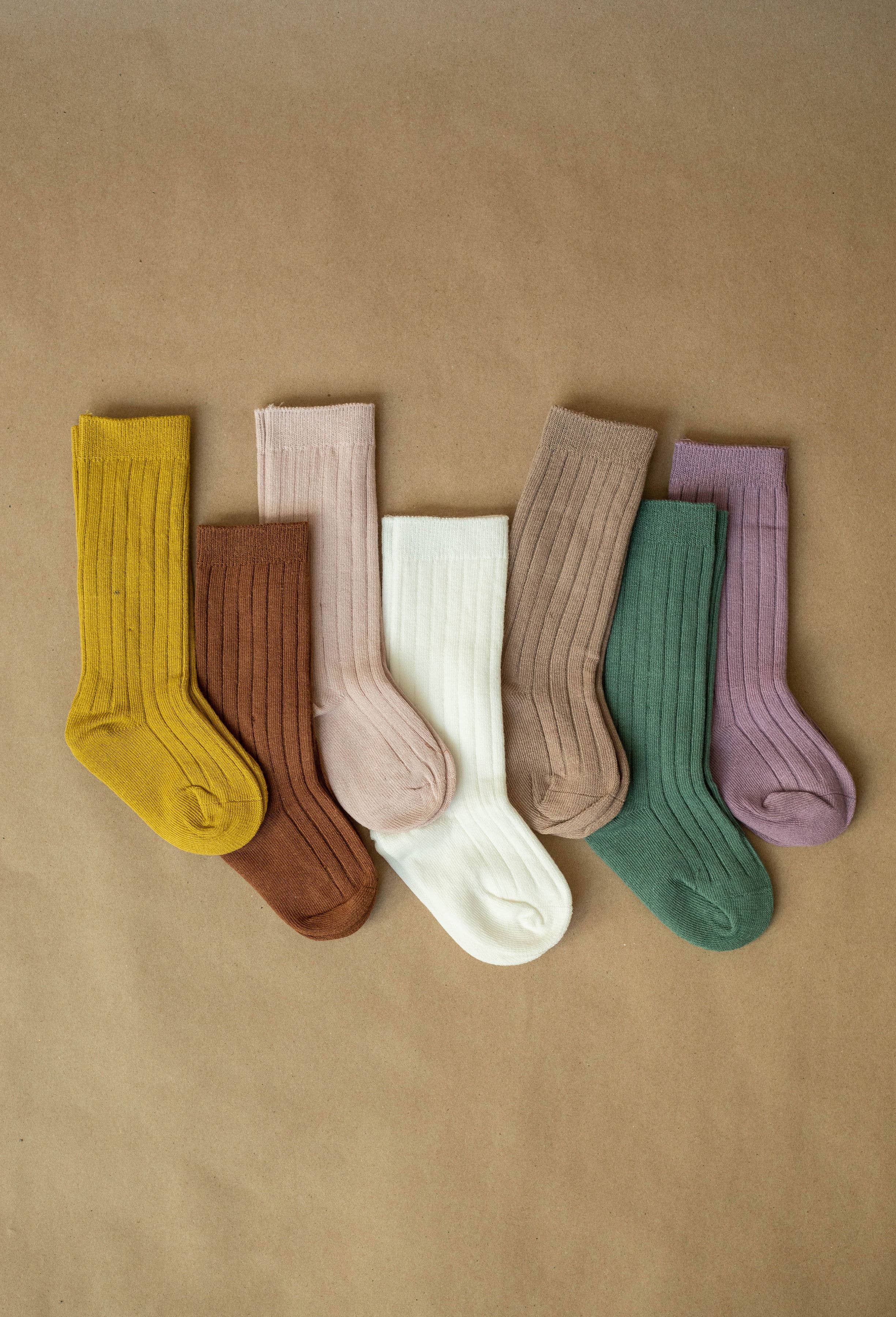 Back To School Brown-knee High Socks