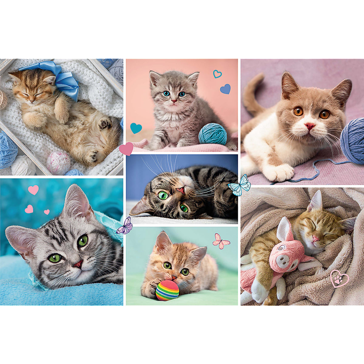 Red 100 Piece Kids Puzzle - In The Cat World