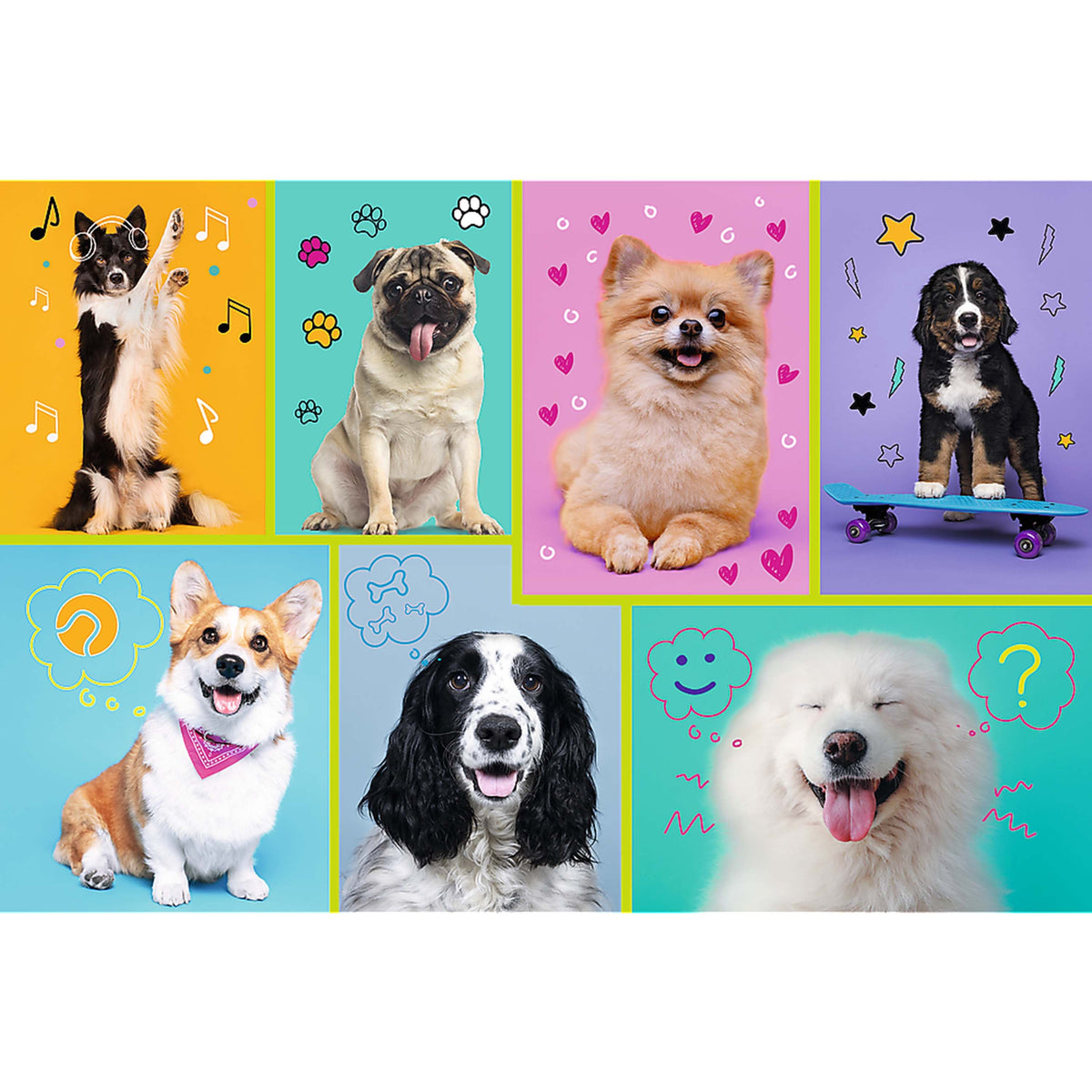 Red 100 Piece Kids Puzzle - In The World Of Dogs
