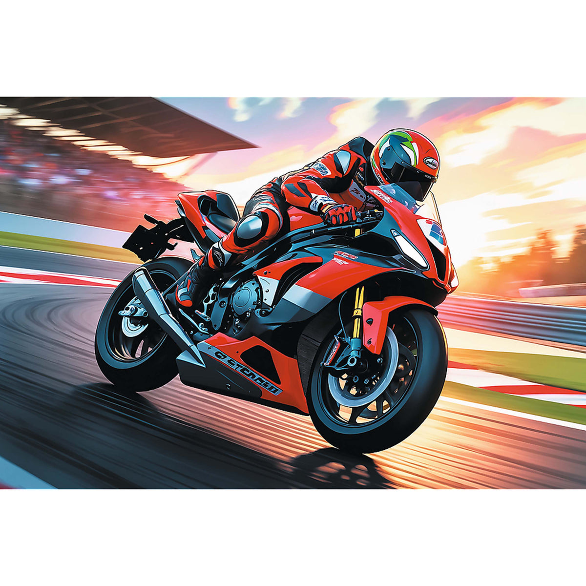 Kids Fast Motorbike 100 Piece Puzzle