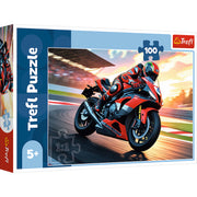 Kids Fast Motorbike 100 Piece Puzzle