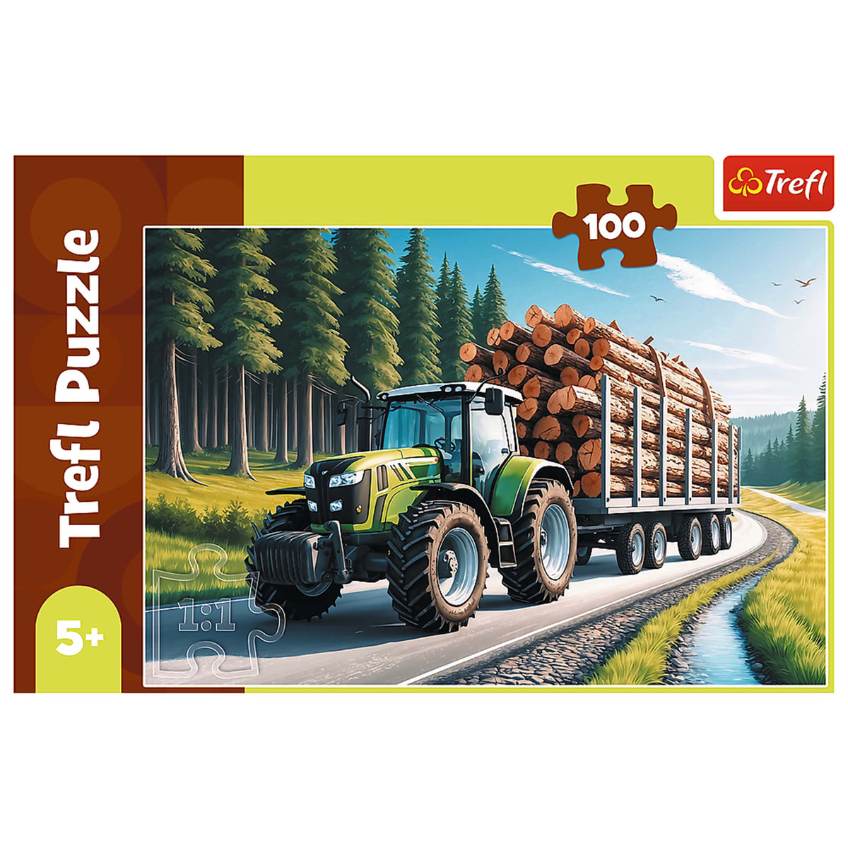 Kids Forestry Tractor 100 Piece Puzzle