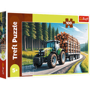 Kids Forestry Tractor 100 Piece Puzzle