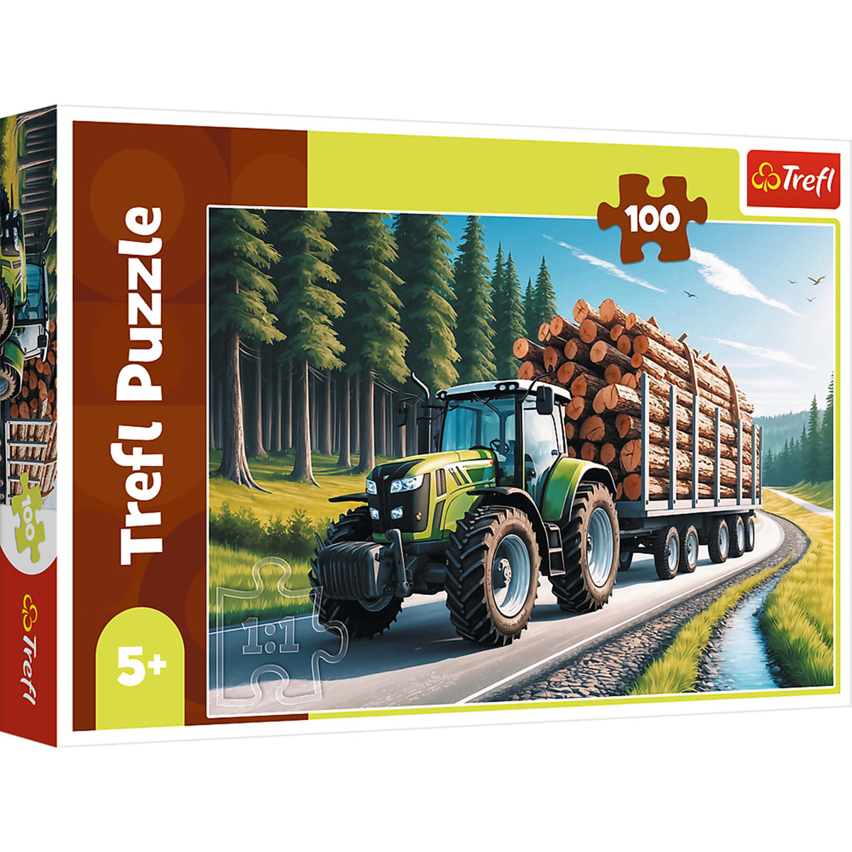 Kids Forestry Tractor 100 Piece Puzzle