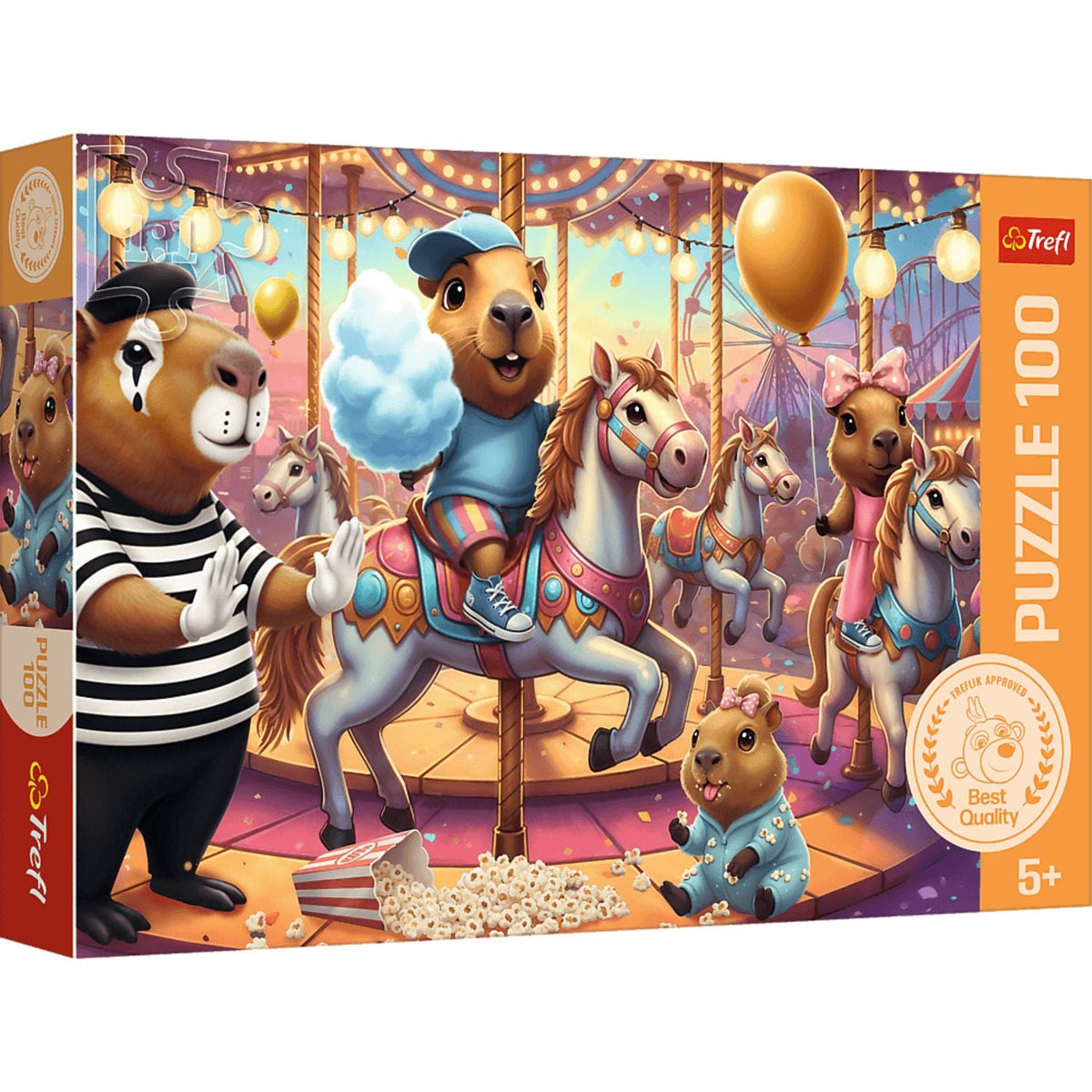 Kids Capybaras On Vacation 100 Piece Kids Puzzle