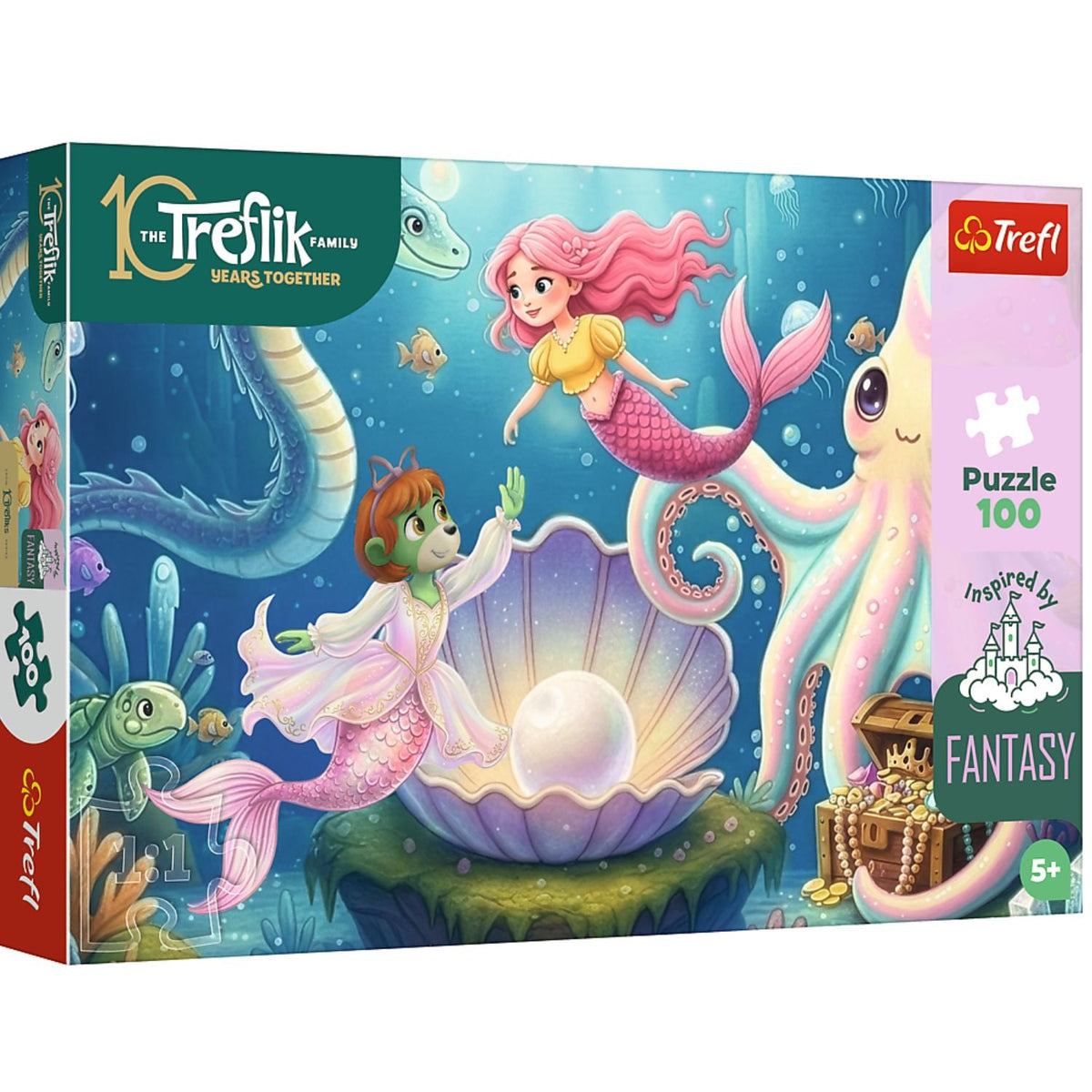 Kids Inspired By Fantasy In The Land Of Mermaids 100 Piece Kids Puzzle