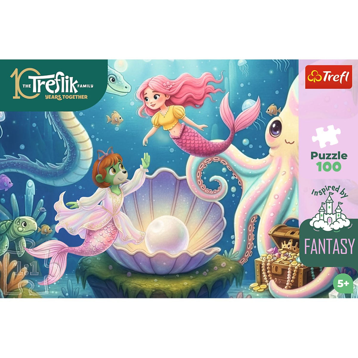 Kids Inspired By Fantasy In The Land Of Mermaids 100 Piece Kids Puzzle