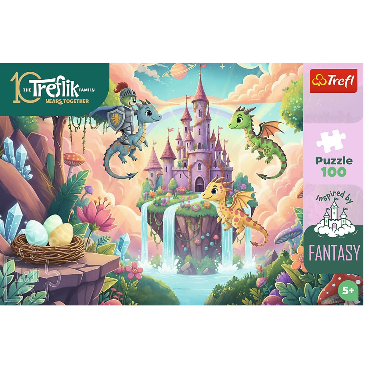 Kids Inspired By Fantasy Knight Of ik And The Dragons 100 Piece Kids Puzzle