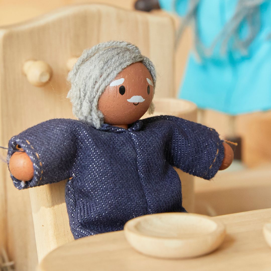 Grandfather Dollhouse Figure - Medium Skin Tone