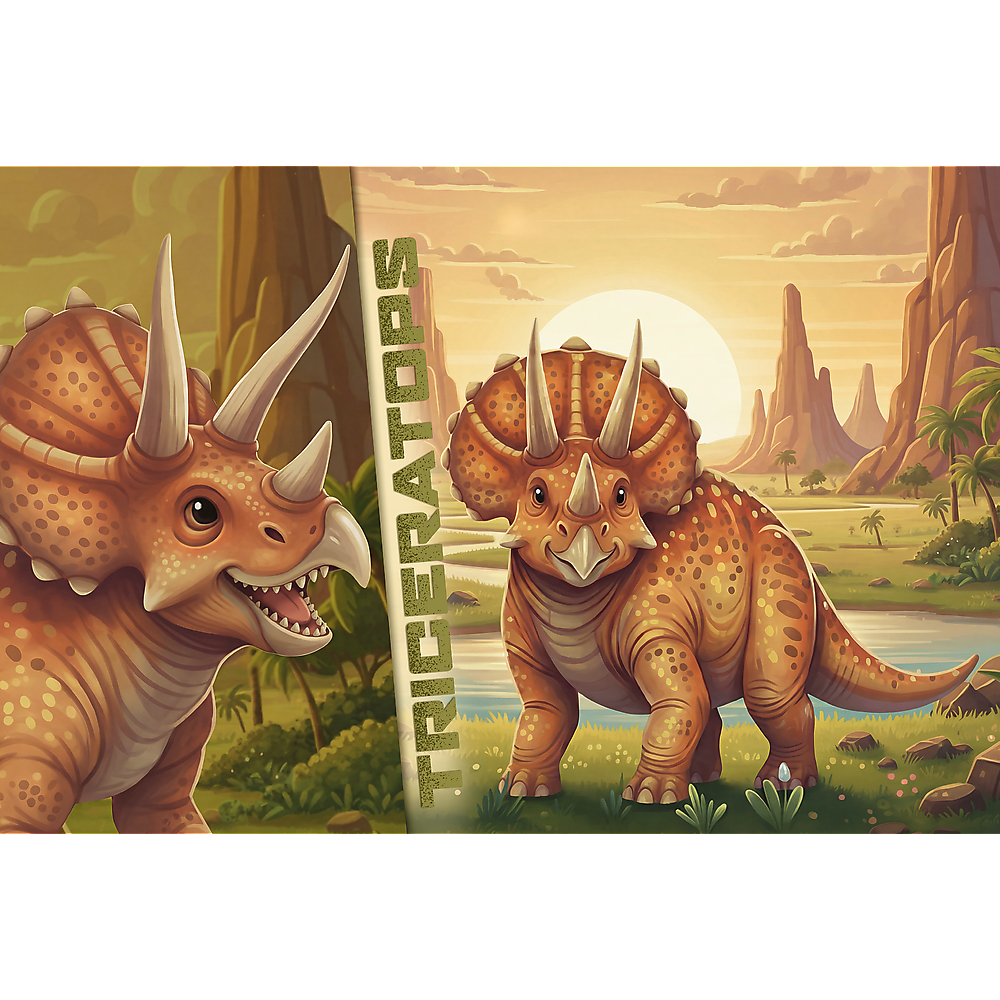 Kids ik Family - Inspired By Nature Triceratops 100 Piece Puzzle