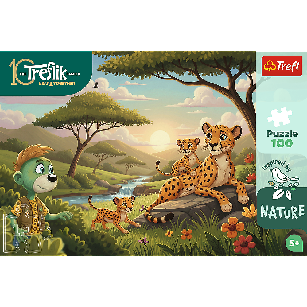 Kids Inspired By Nature Cheetahs 100 Piece Kids Puzzle