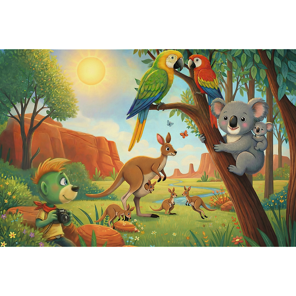 Kids Inspired By Nature Koalas And Kangaroos 100 Piece Kids Puzzle