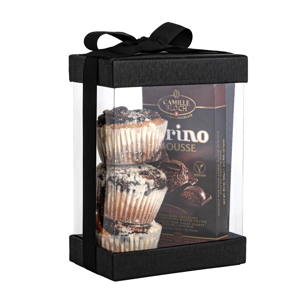 Clear Gold 7x5x3" Gift Boxes 6 Pack Bakery Boxes With Base Lid & Ribbon