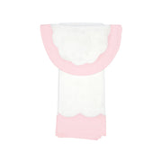 Baby Scalloped Heart Cotton Knit Bib & Burp Set