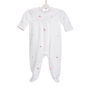 Baby Josie Heart Cotton Knit Footie