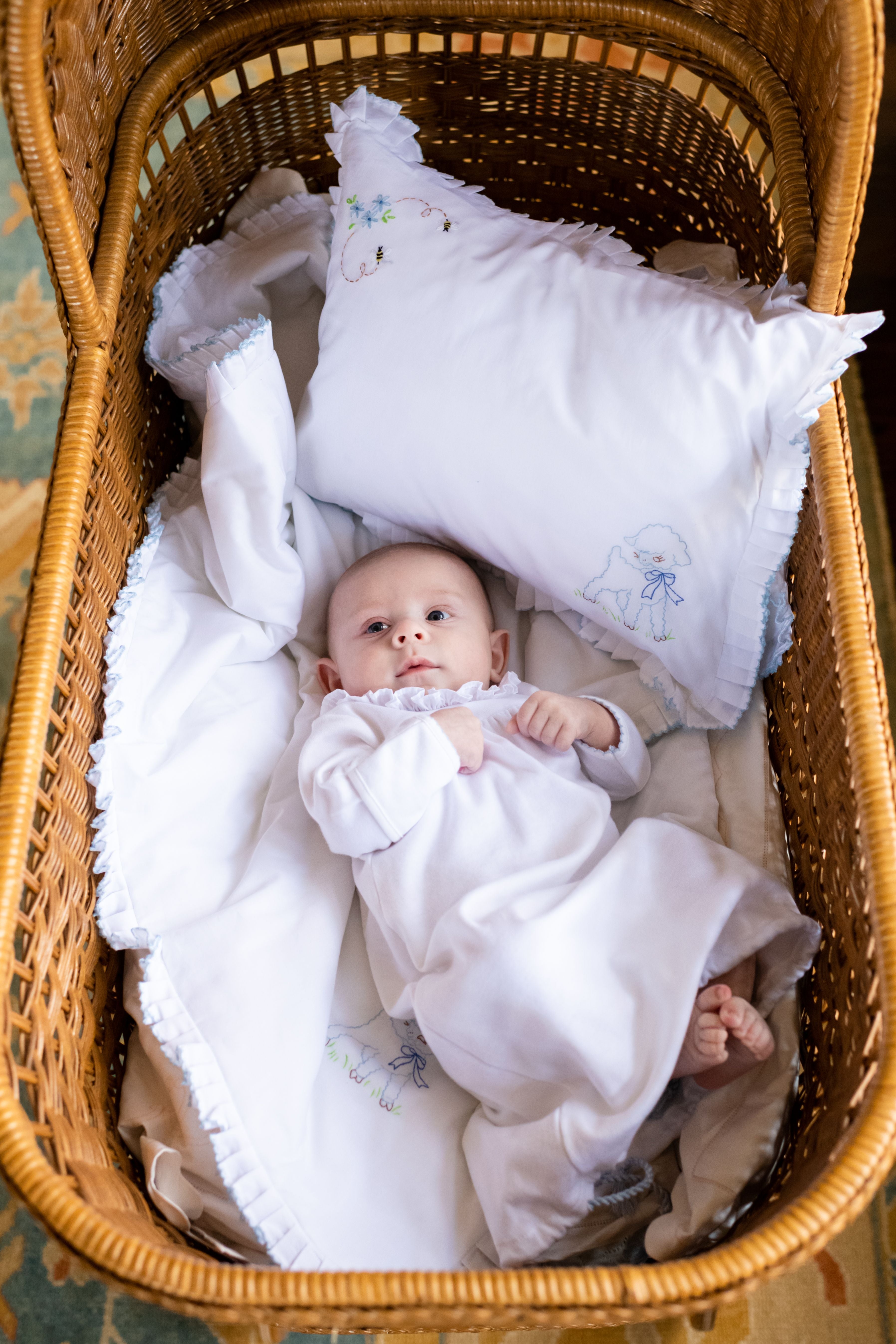 Baby Lamb & Bee Cotton Pillow Sham