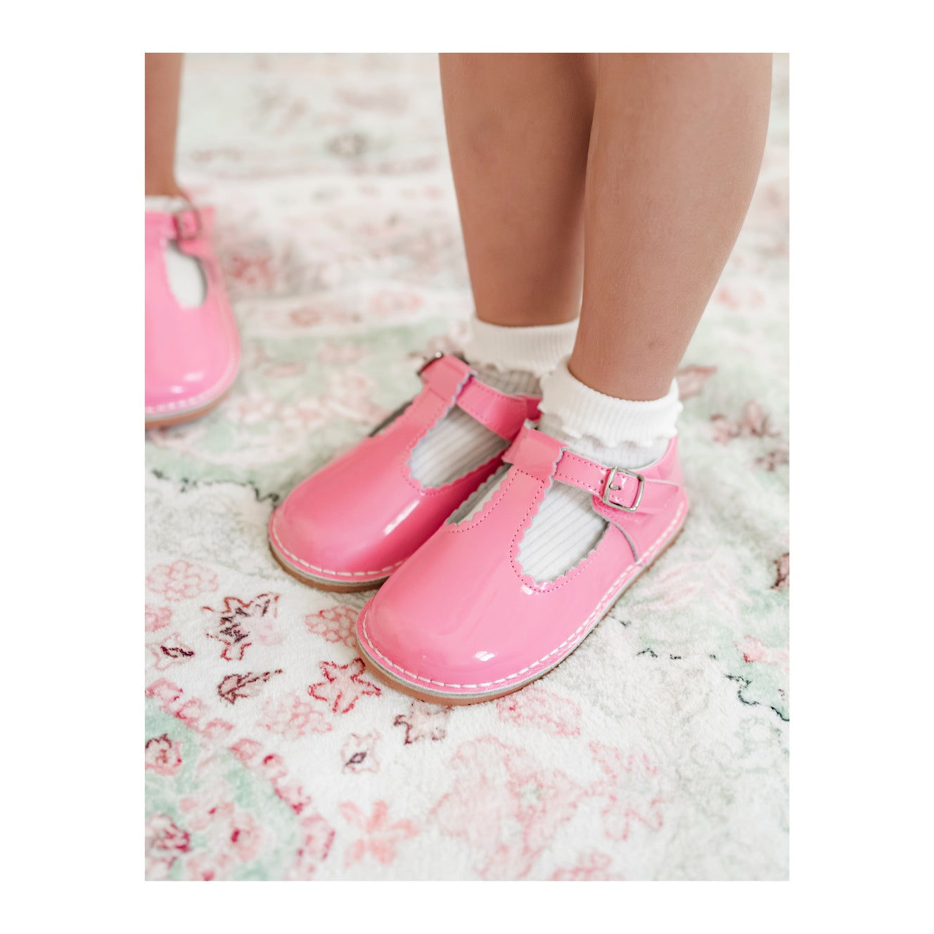 Selina Patent Scalloped T-strap Mary Jane
