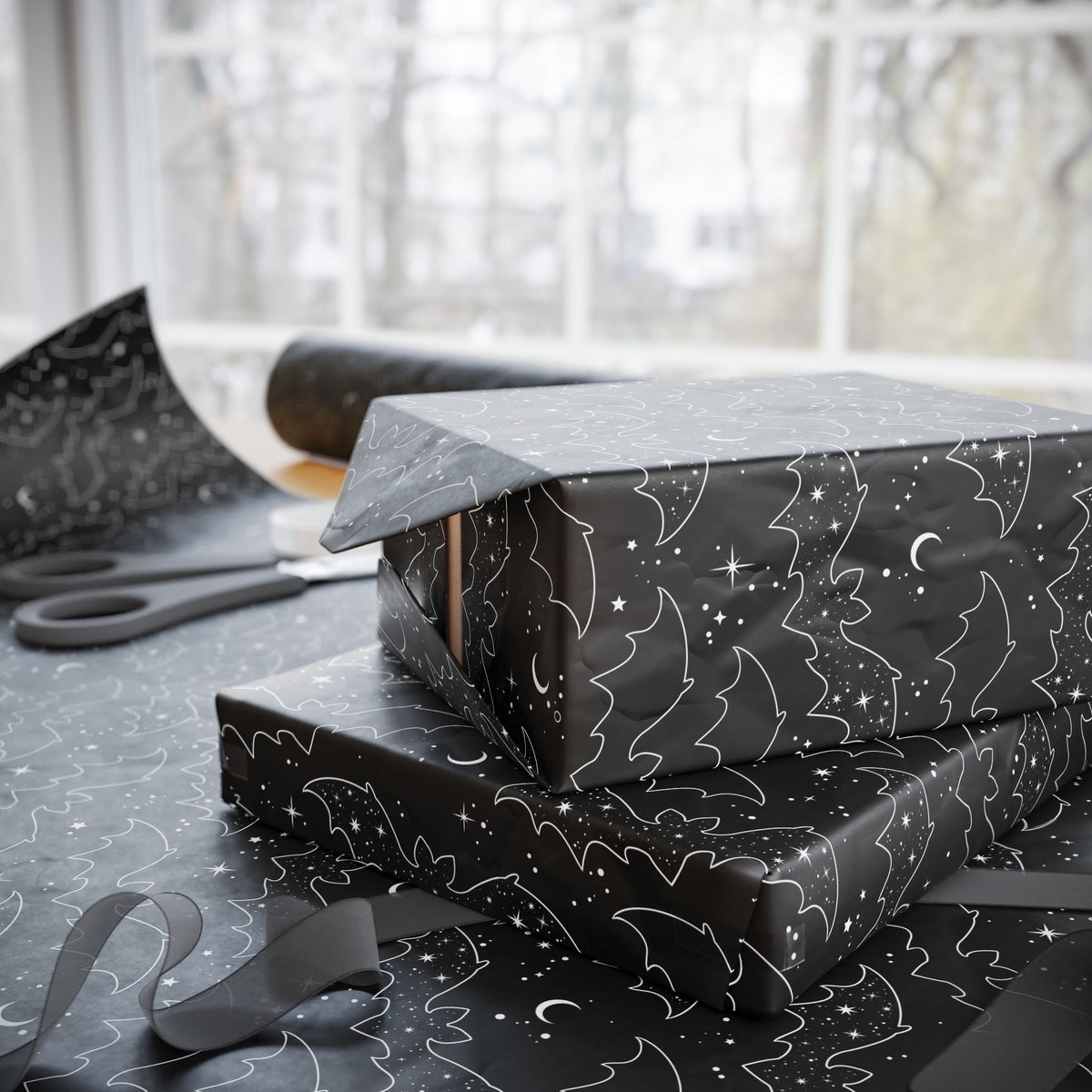 Celestial Bats Wrapping Paper