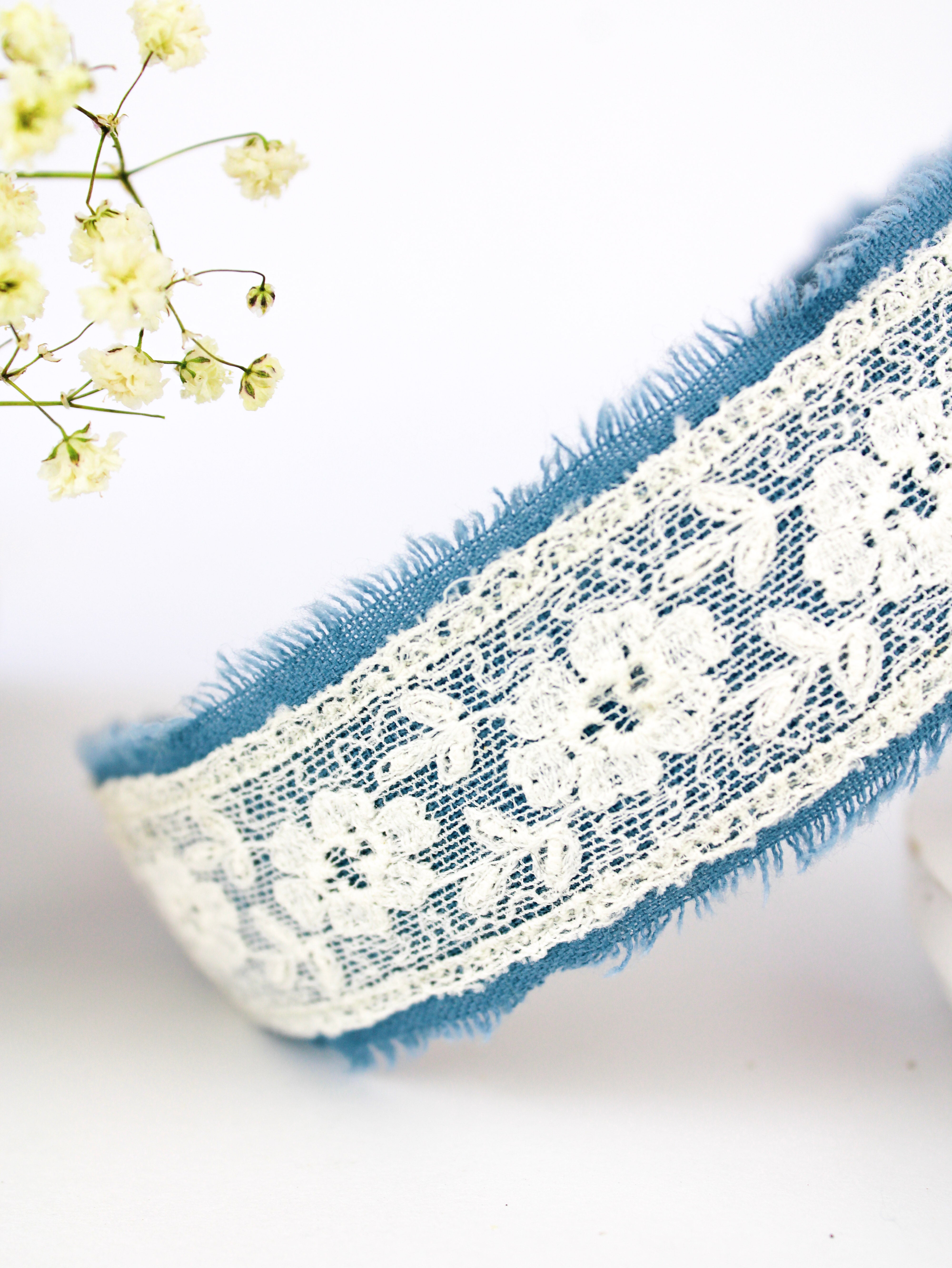 Clara Lace And Linen Headband