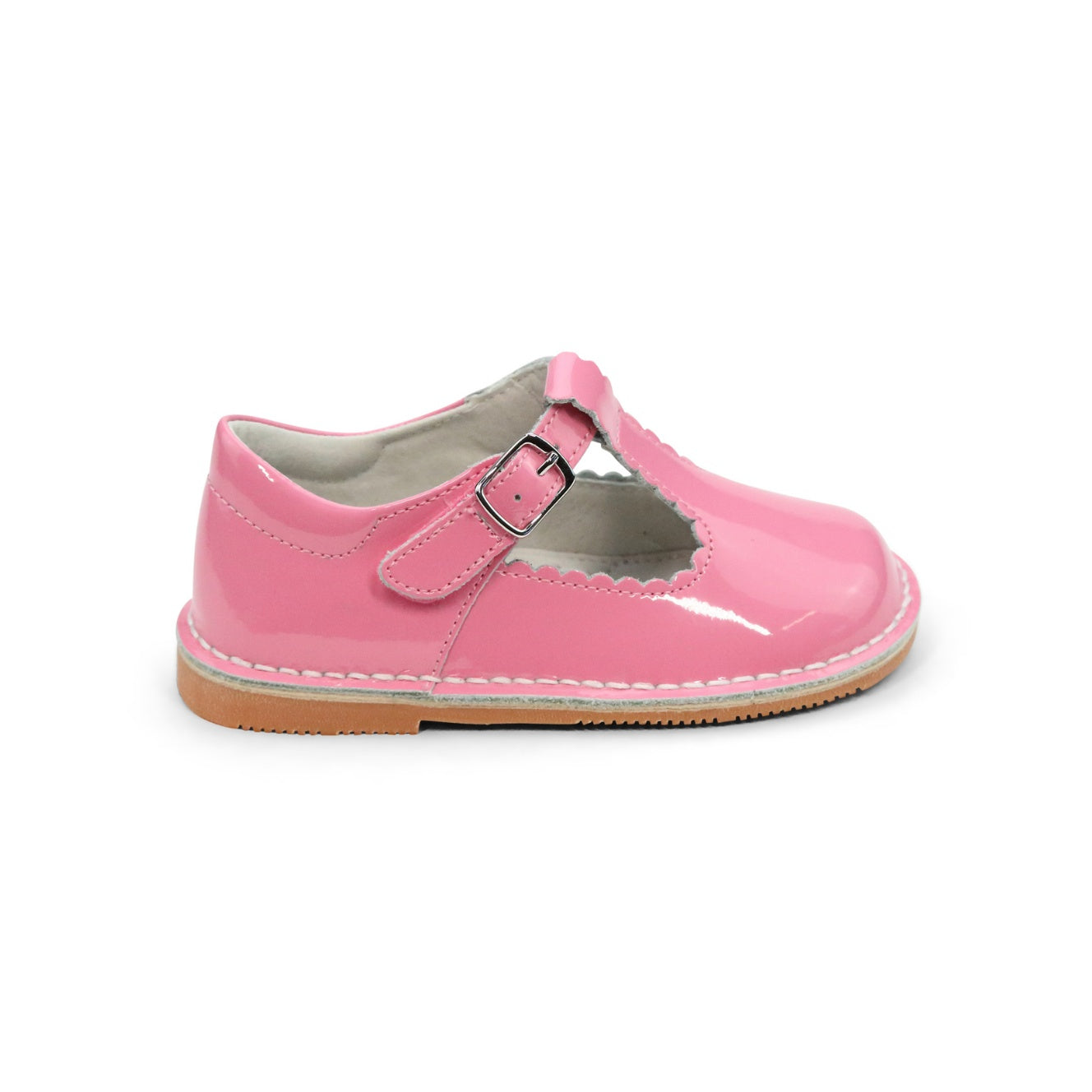 Selina Patent Scalloped T-strap Mary Jane