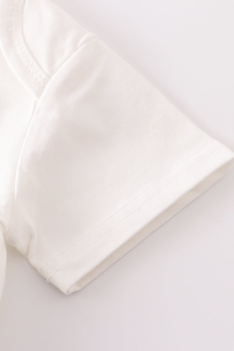 Cream Blank Basic T-shirt Adult Kids And Baby Bubble