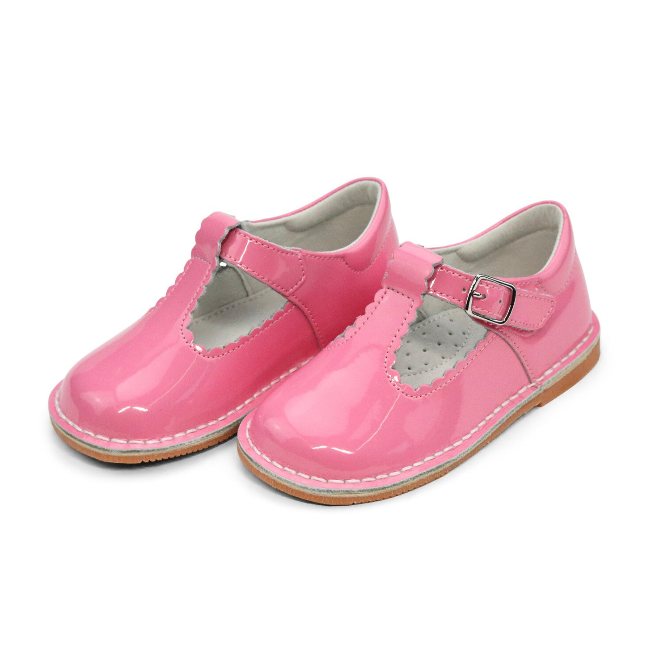 Selina Patent Scalloped T-strap Mary Jane