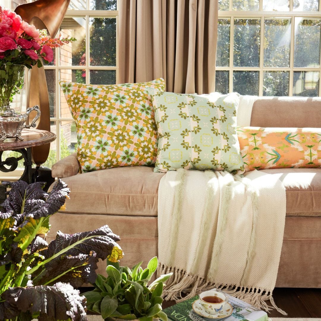 Primrose Blue Pillow By Laura Park-new!