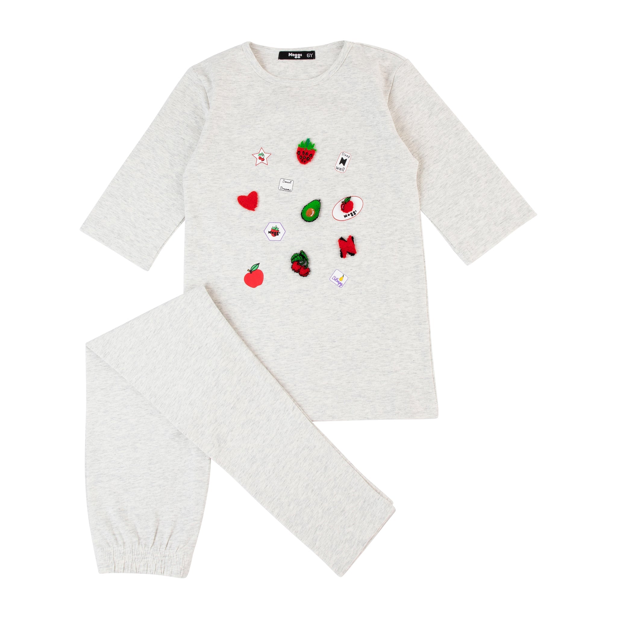 Prints And Patch Loungewear Set, Heart