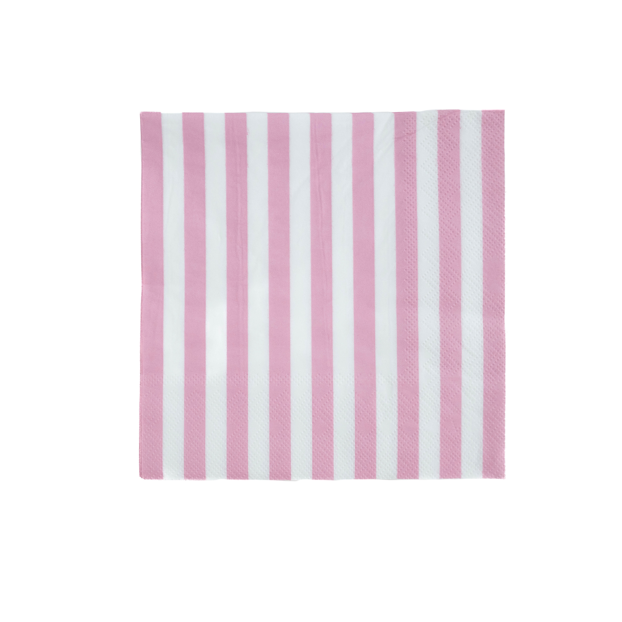 Classic Pink Stripe Paper Napkin