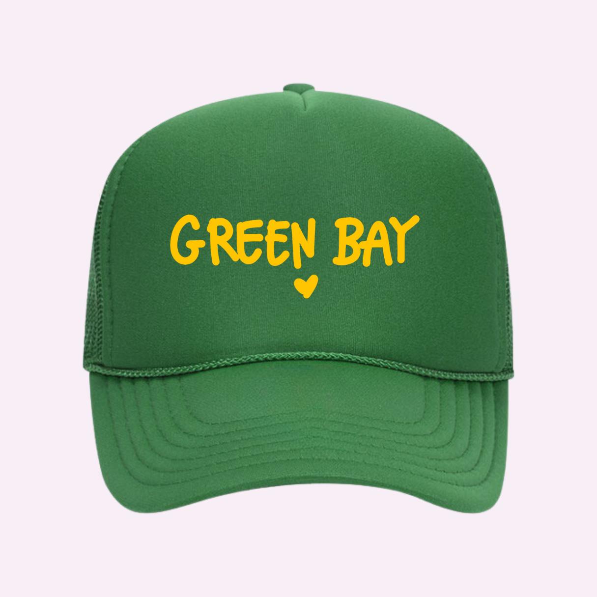 I Love Green Bay ♡ Printed Trucker Hat
