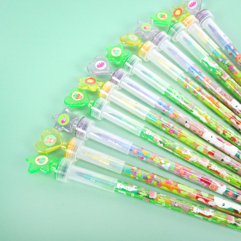Llamas Stackable Crayon With Stamper Topper