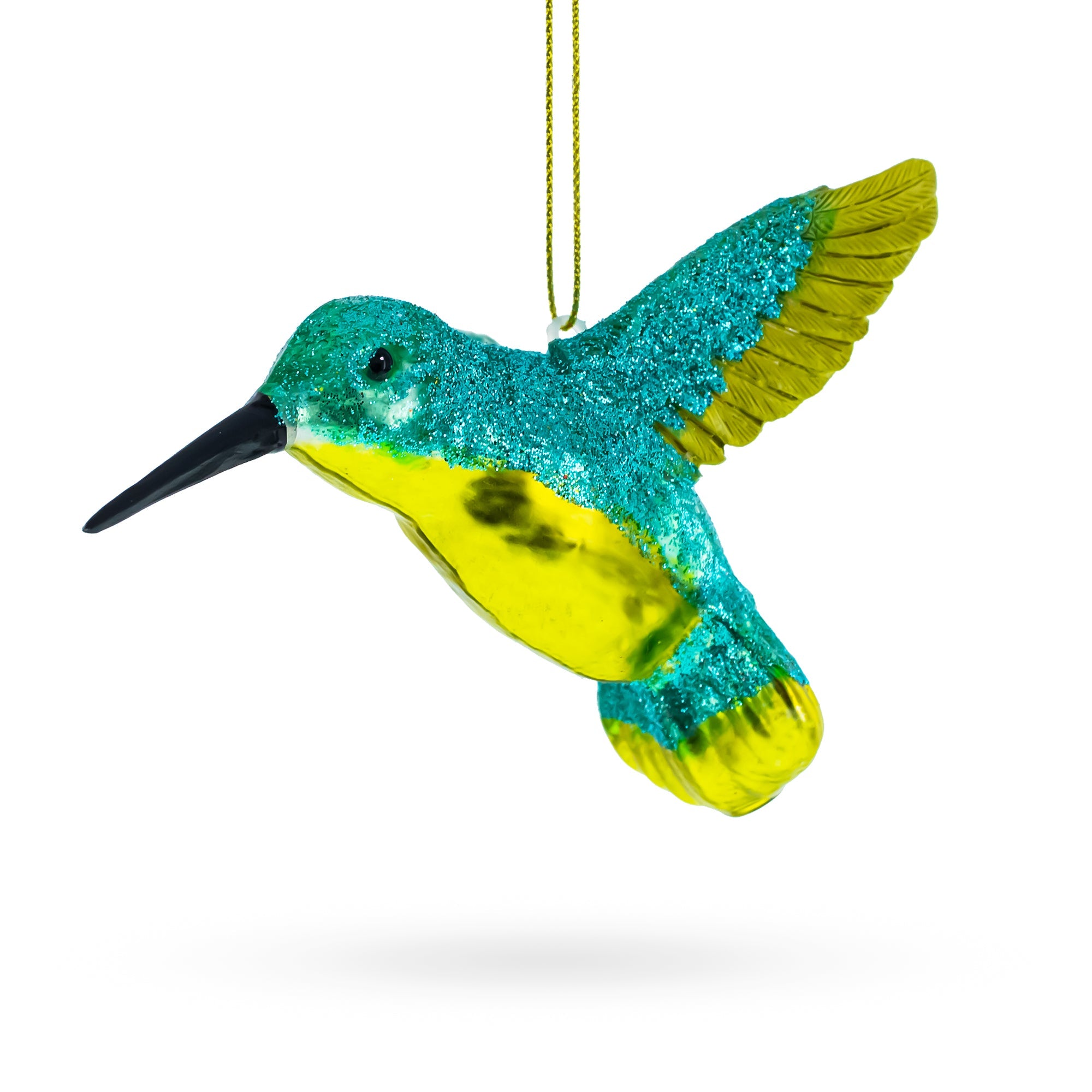 Vivid Hummingbird - Blown Glass Christmas Ornament