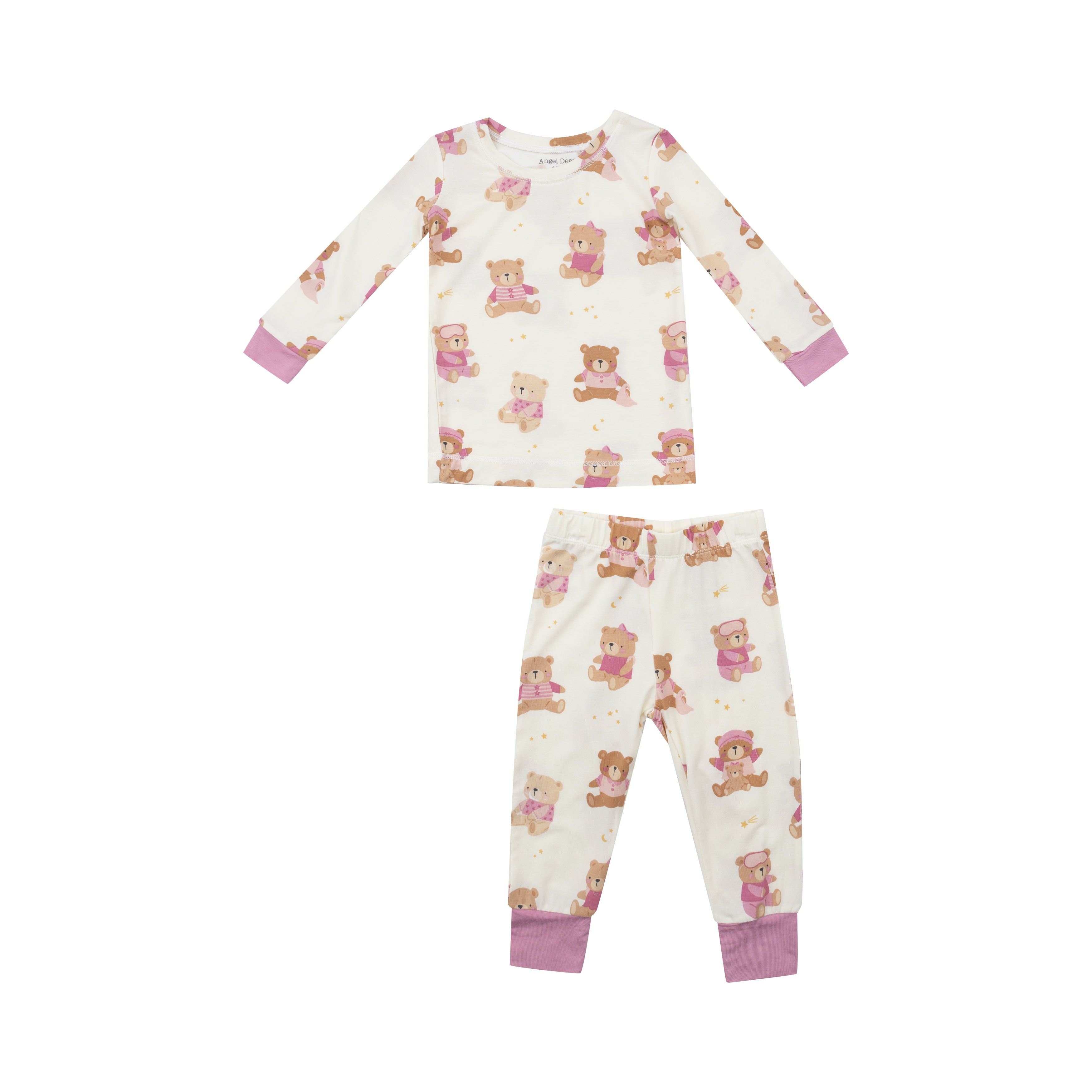 L/s Loungewear Set - Teddy Bears Pink