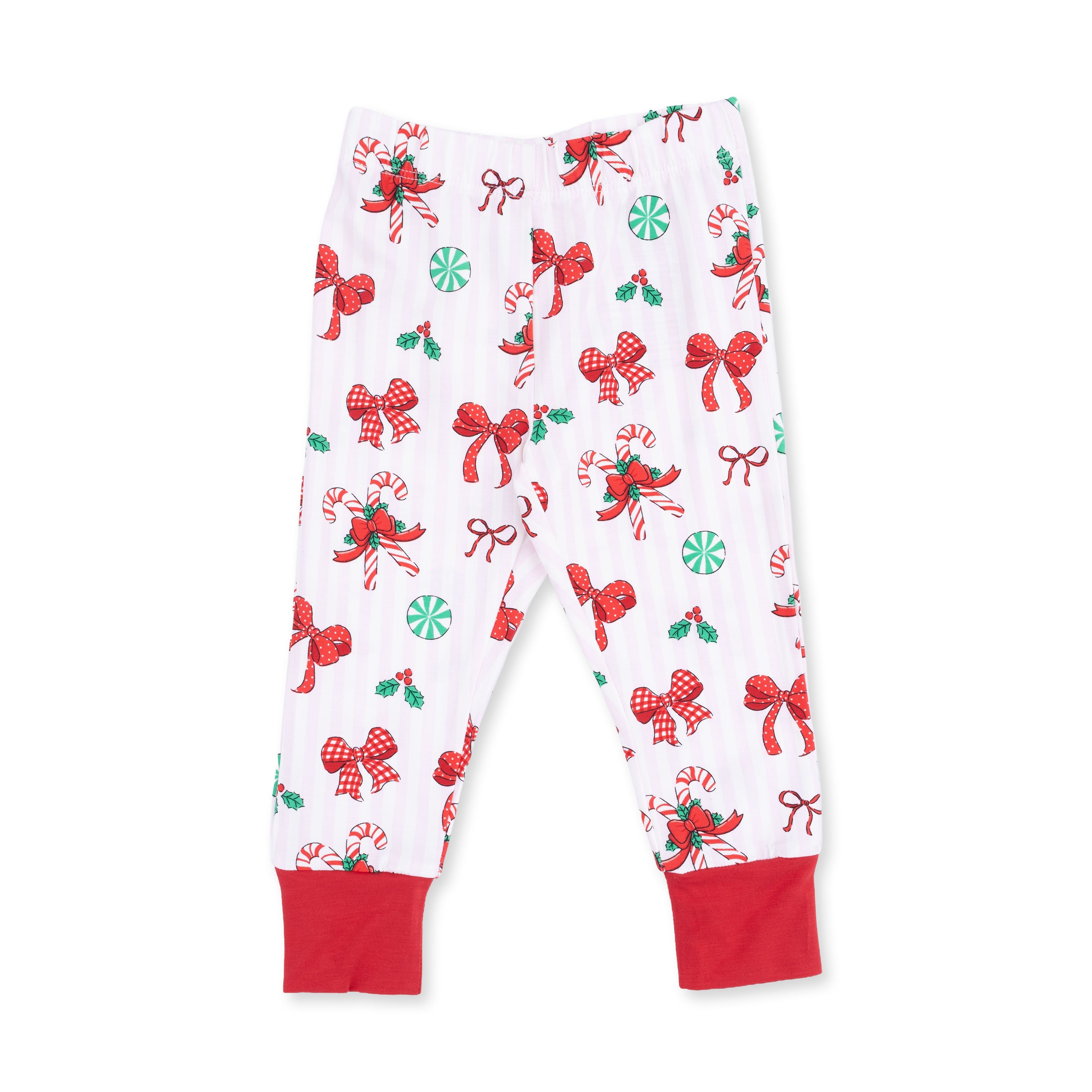 Bows & Candy Canes - Long Sleeve Loungewear Set