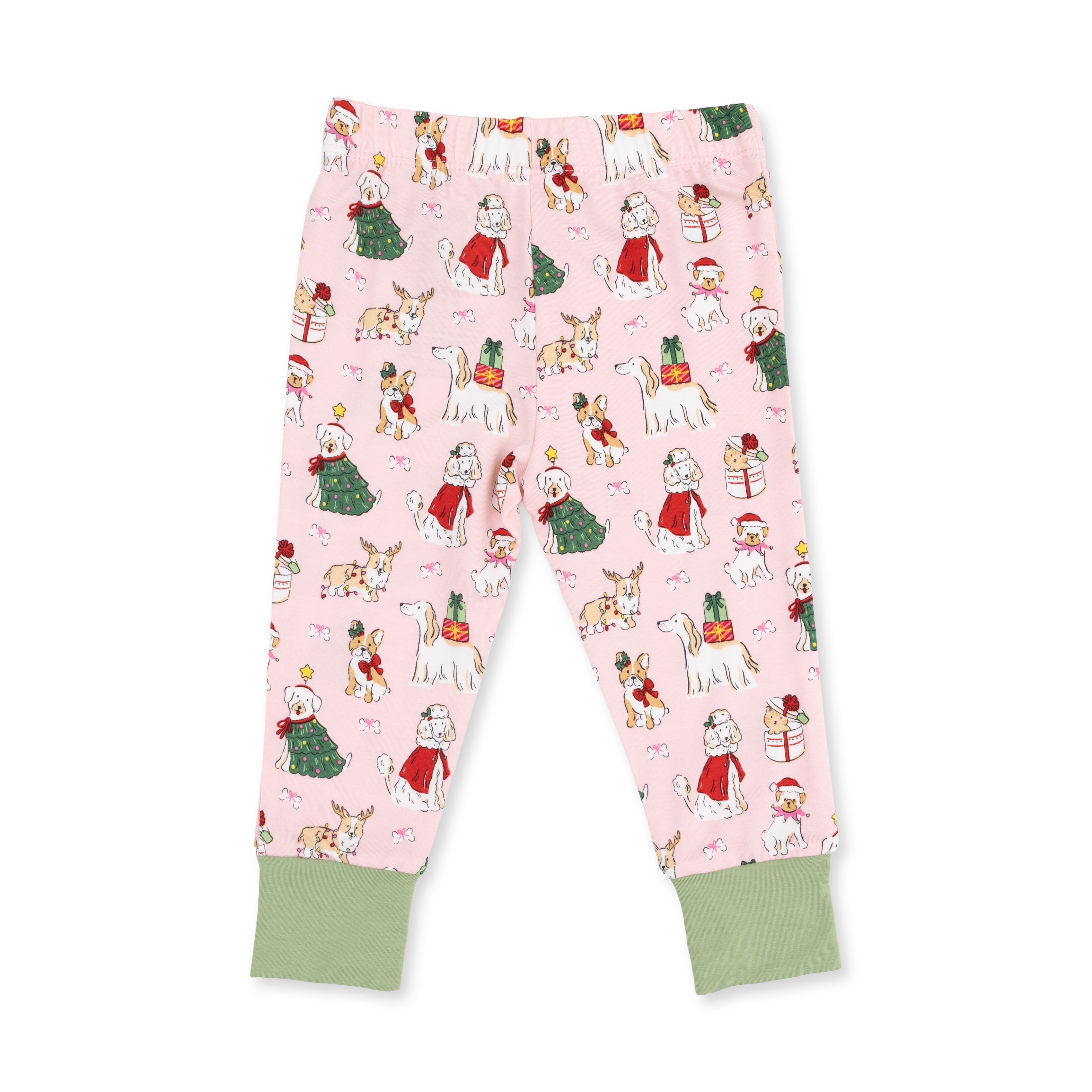 Christmas Dogs Pink - Long Sleeve Loungewear Set
