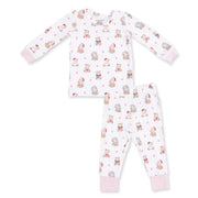 Christmas Teddy Bears Pink - Long Sleeve Loungewear Set
