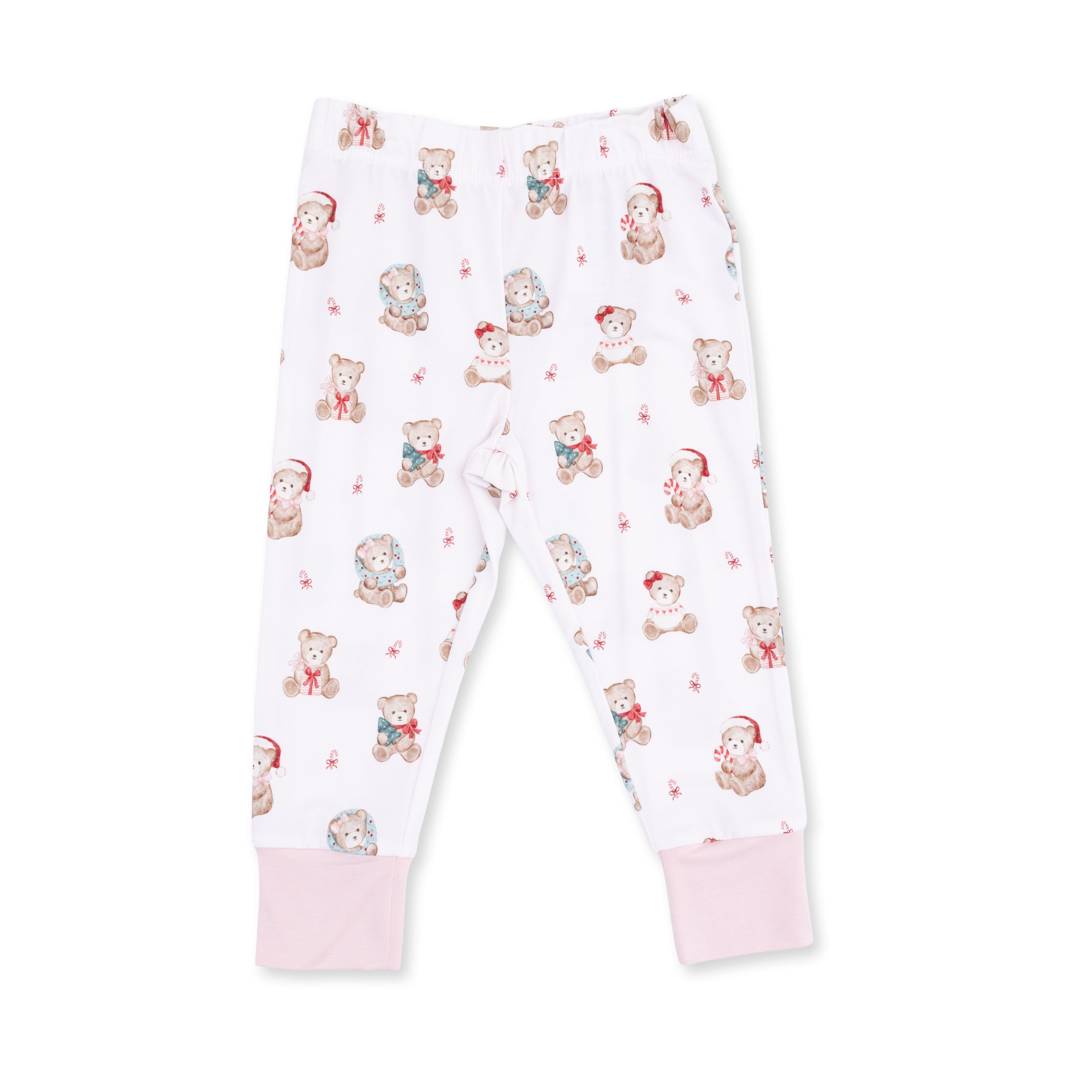 Christmas Teddy Bears Pink - Long Sleeve Loungewear Set