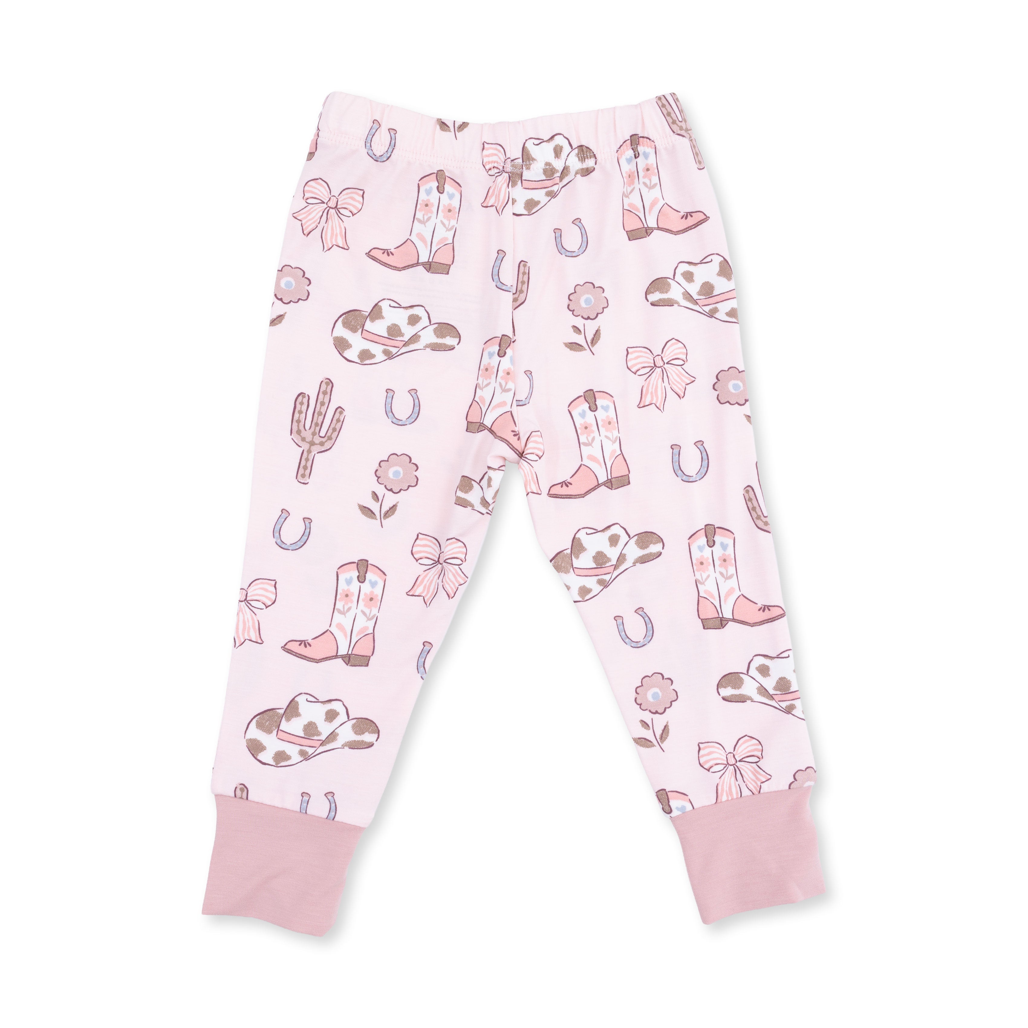 Cowgirl Boots And Bows - Long Sleeve Loungewear Set